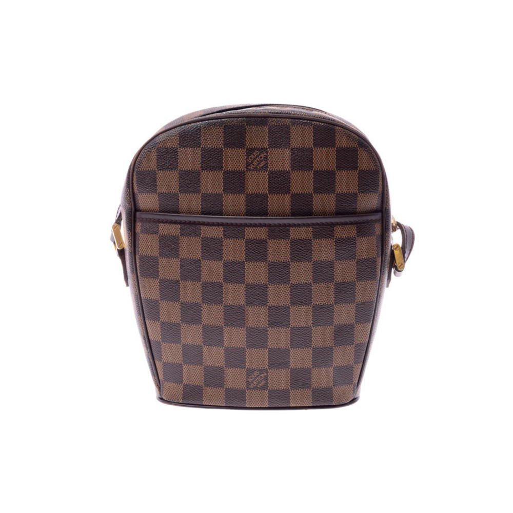 Louis Vuitton Damier Ipanema Brown Leather Shoulder Bag